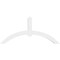 Ekena Millwork Archdale Architectural Grade PVC Gable Bracket, 60"W x 27 1/2"H x 4"D x 4"F, 11/12 Pitch GBP060X28X0404ARC00 - alternate 2